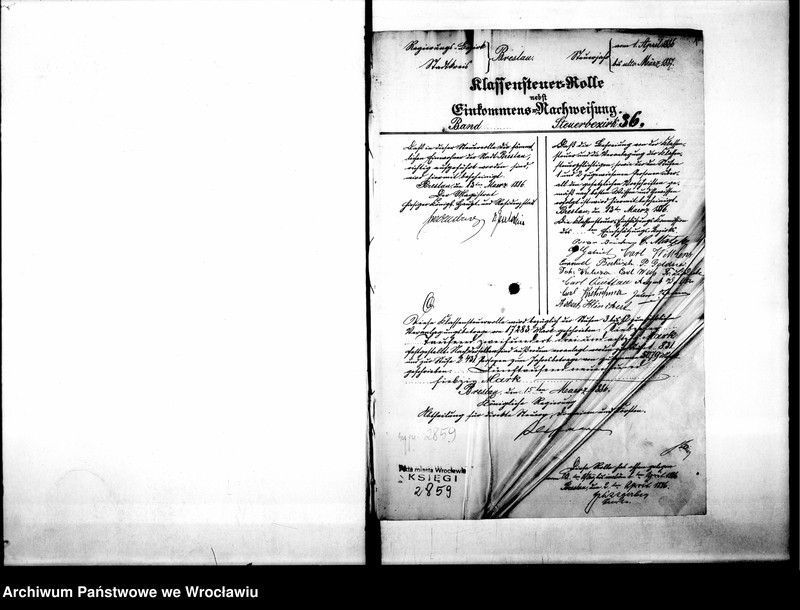 image.from.unit.number "Klassensteuerrolle nebst Eikommens - Nachweisung"