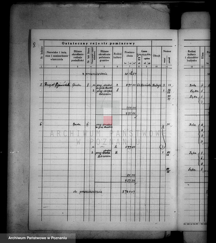 Obraz 14 z jednostki "Ostateczny rejestr pomiarowy majątku Łobżenice powiatu wyrzyskiego"
