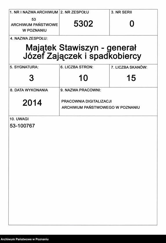 image.from.unit.number "Rejestr pomiarowy gruntów należących do kościoła parafialnego stawiszyńskiego w powiecie kaliskim, guberni warszawskiej położonych"
