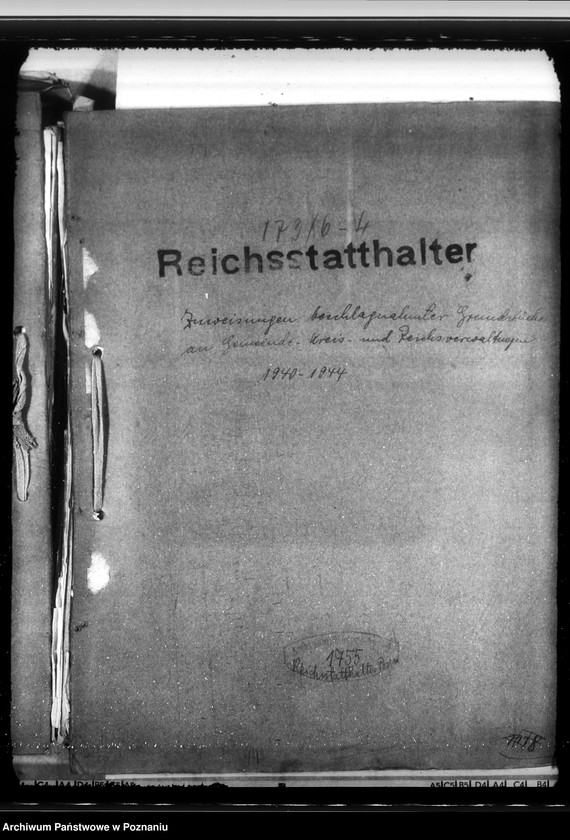 Obraz 4 z jednostki "Zuweisungen beschlagnahmter Grundstücke an Gemeinde-, Kreis- und Reichsverwaltungen"