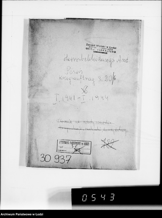 Obraz 4 z jednostki "Heeresbekleidungsamt Posen.Kriegsauftrag S.20/6"