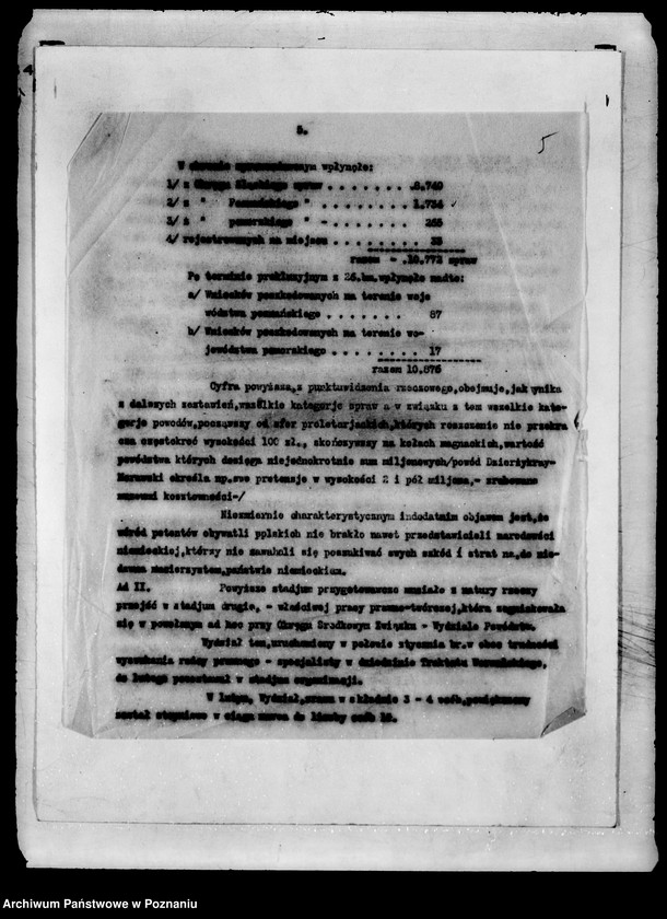 Obraz 9 z jednostki "/Sprawozdanie z działalności Związku Obrony Kresów Zachodnich w dziedzinie rejestracji i dochodzenia pretensji obywateli polskich poszkodowanych przez państwo niemieckie/"