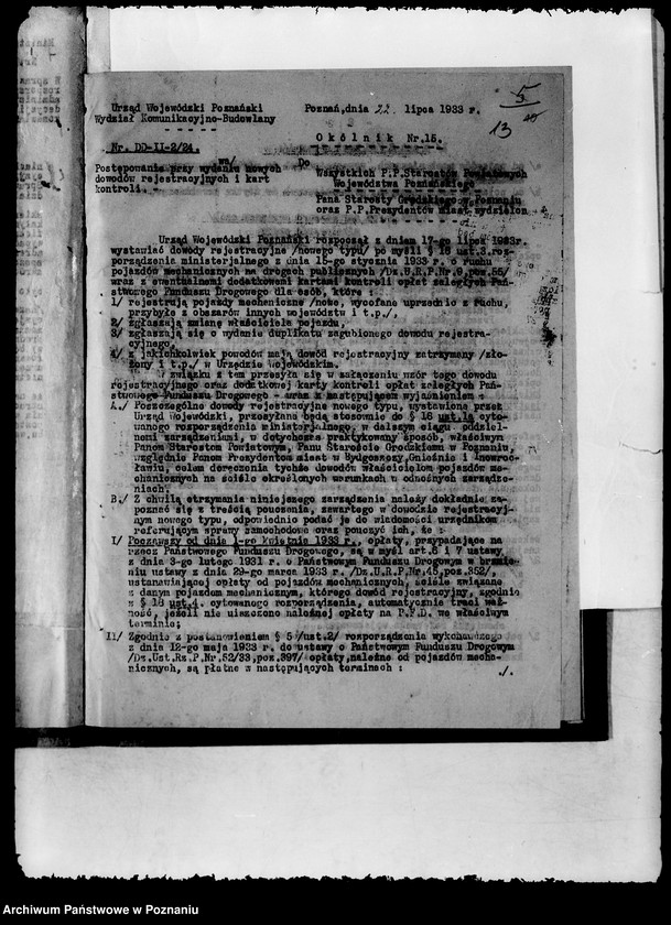 Obraz 18 z jednostki "Zbiór ogólników władz nadrzędnych"