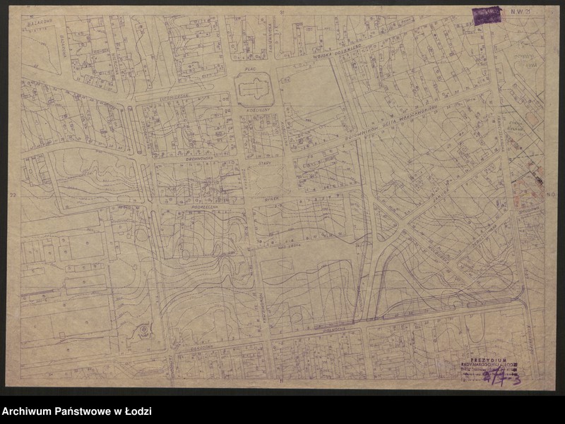 Obraz 4 z jednostki "Plan m. Łodzi 1:2000, odbitka. Sekcja NW21"