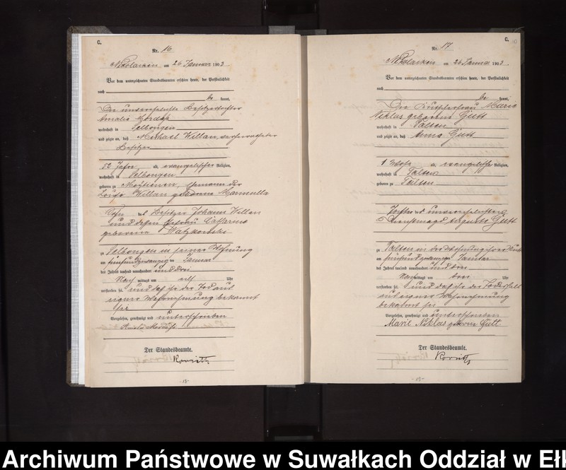 image.from.unit.number "Sterbe-Haupt-Register des Königlichen Preussischen Standes-Amtes Nikolaiken Kreis Sensburg"