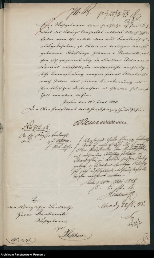 Obraz 17 z jednostki "A. betr. den polnischen Flüchtling Johann von Skarzewski"