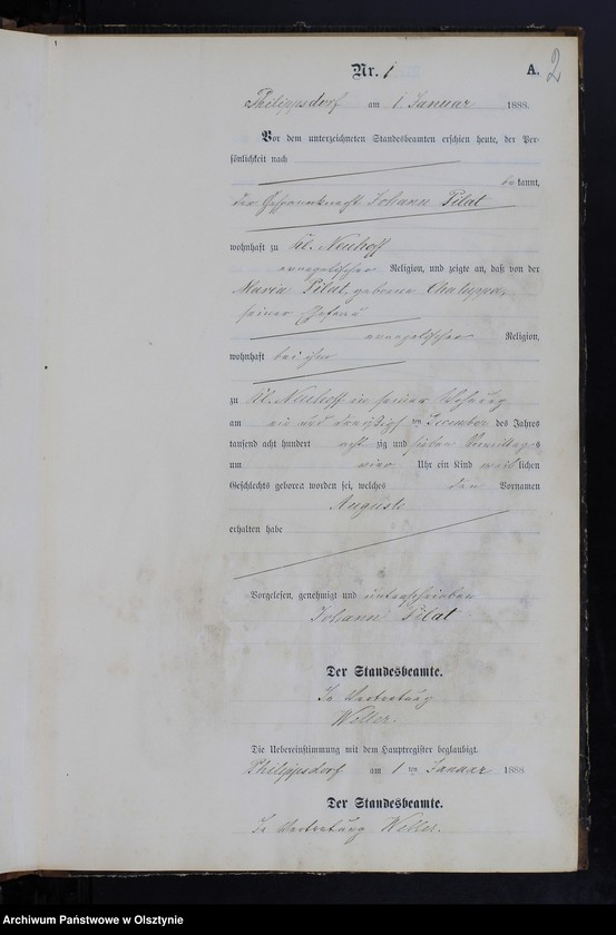 Obraz z jednostki "Geburts-Neben-Register Nr 1 - 54"