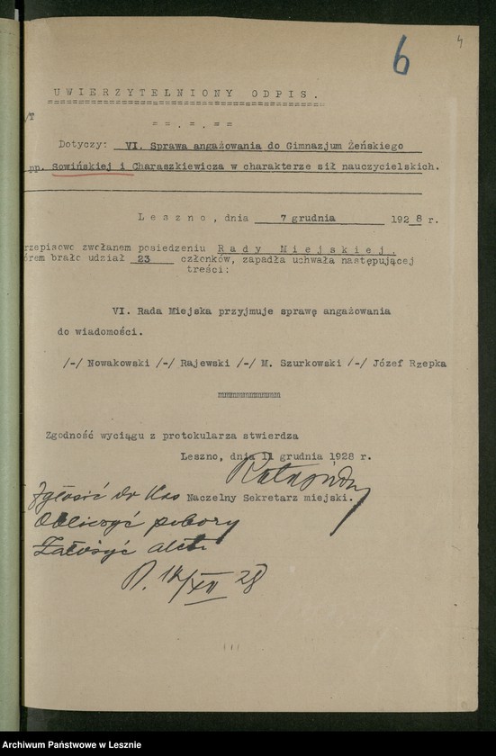 Obraz 6 z jednostki "[Sowińska Helena - akta osobowe]"