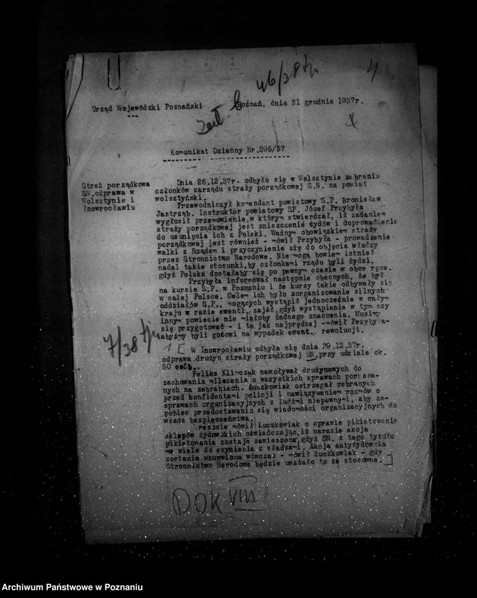 Obraz 8 z jednostki "Komunikaty meldunki dzienne sytuacyjne"