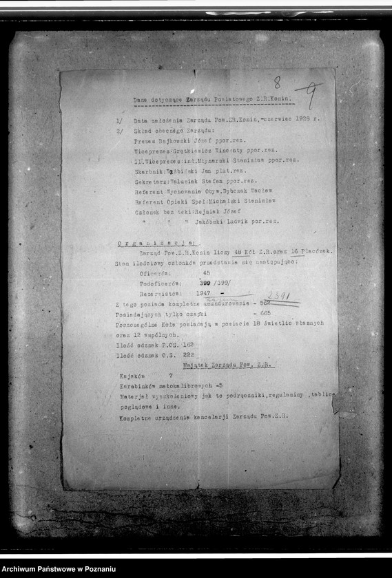 image.from.unit.number "Korespondencja w sprawach personalno - organizacyjnych dotycząca pomocy finansowej oraz pomocy w uzyskaniu pracy dla bezrobotnych członków, znaczki kolejowe"