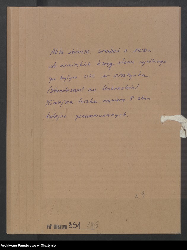 image.from.unit.number "Akta zbiorcze urodzeń z 1916 roku"