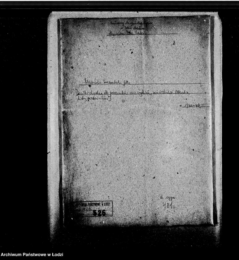 Obraz 3 z jednostki "Elektrische Strassenbahn [Zasiłki chorobowe dla pracowników wydziału, zaświadczenia lekarskie, listy pracowników]"