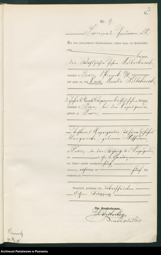 Obraz 11 z jednostki "Księga miejscowa zgonów tom I"