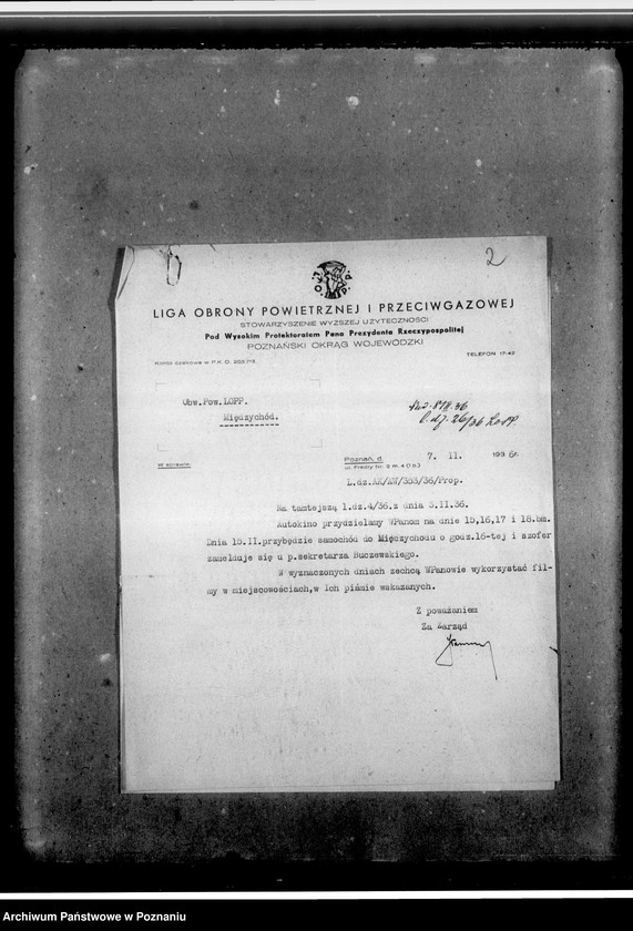 Obraz 6 z jednostki "Korespondencja: okólniki Poznańskiego Okręgu Wojewódzkiego. Sprawozdania z objazdu autokina. Szkice rysunkowe na plansze propagandowe"