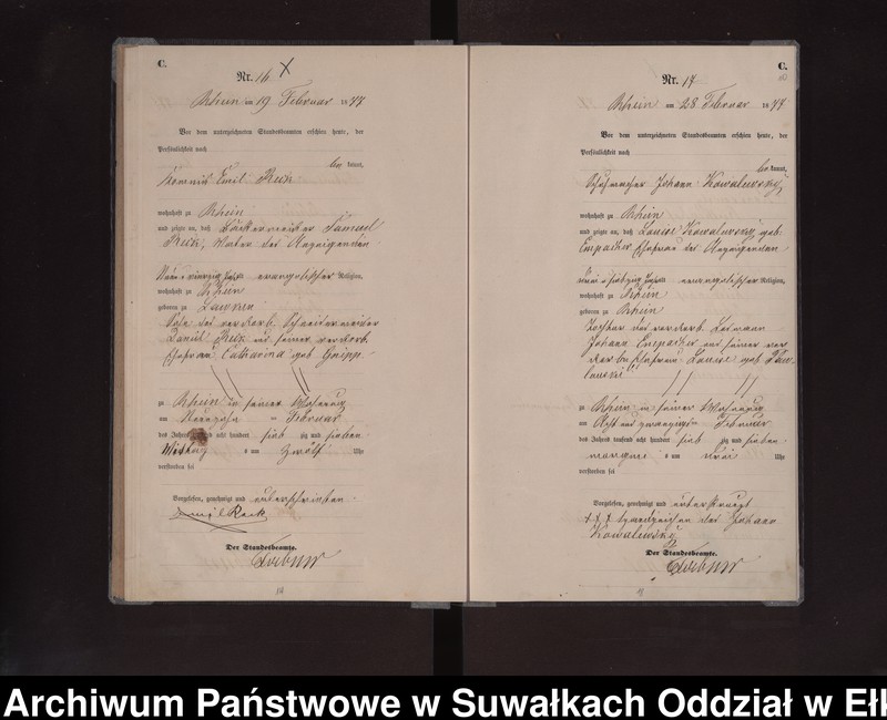 image.from.unit.number "Sterbe-Haupt-Register des Preussischen Standes-Amtes Rhein Kreis Loetzen"
