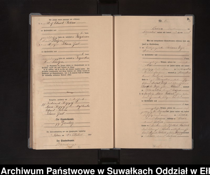 image.from.unit.number "Heiraths-Neben-Register des Königlichen Preussischen Standes-Amtes Orlen Kreis Loetzen"