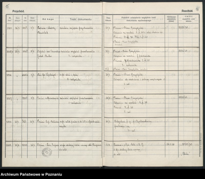 Obraz 11 z jednostki "Dziennik główny rok 1920"