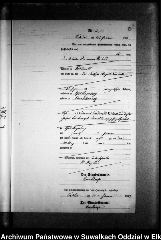 image.from.unit.number "Sterbe-Neben-Register des Preussischen Standes-Amtes Kehlen Kreis Angerburg"