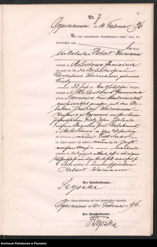 Obraz 10 z jednostki "Księga zgonów"