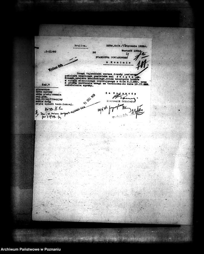 Obraz 8 z jednostki "Akta techniczne dotyczące podziału wspólnego pastwiska wsi Święte powiatu konińskiego"