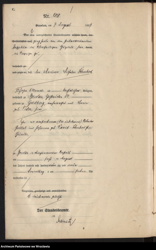 image.from.unit.number "Sterbe-Haupt-Register Breslau I 1899 Band 6"