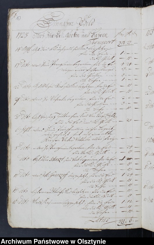 image.from.unit.number "Kirchen Rechnung über Einnahme und Ausgabe"