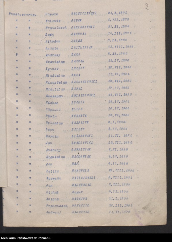 Obraz 6 z jednostki "Imienny spis powstańców frontu zachodniego."