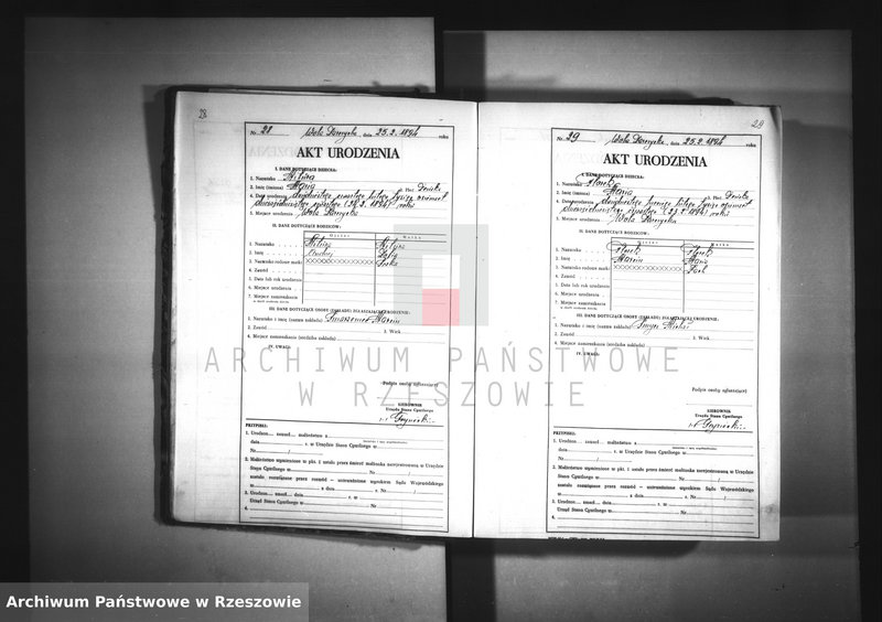 image.from.unit.number "Akta urodzeń (za lata 1894-1901, 1904-1916, 1918-1929) - Wola Zarczycka - odpis"