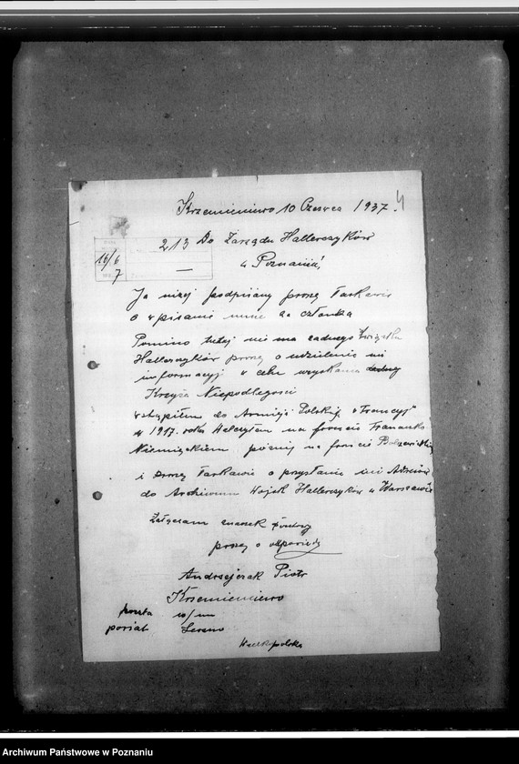 Obraz 8 z jednostki "Sprawy organizacyjne i personalne - członkowie zarządu, korespondencja"