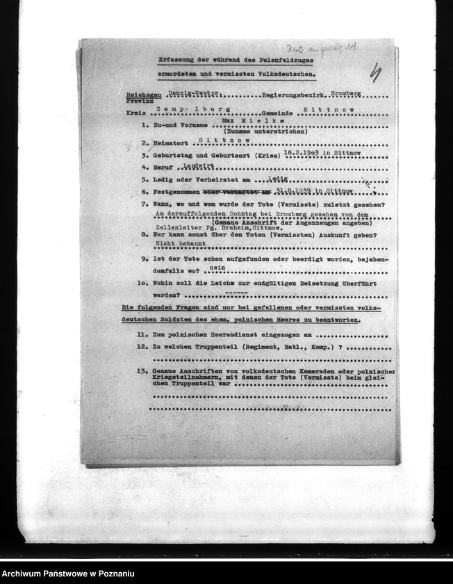 Obraz 8 z jednostki "Amtliche Meldungen Kreis Zempelburg (Sępolno)"