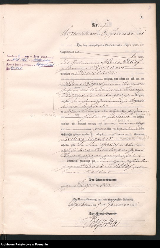 Obraz 10 z jednostki "Księga urodzeń"