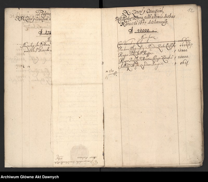 image.from.unit.number "Raptularz podatków anni 1677."