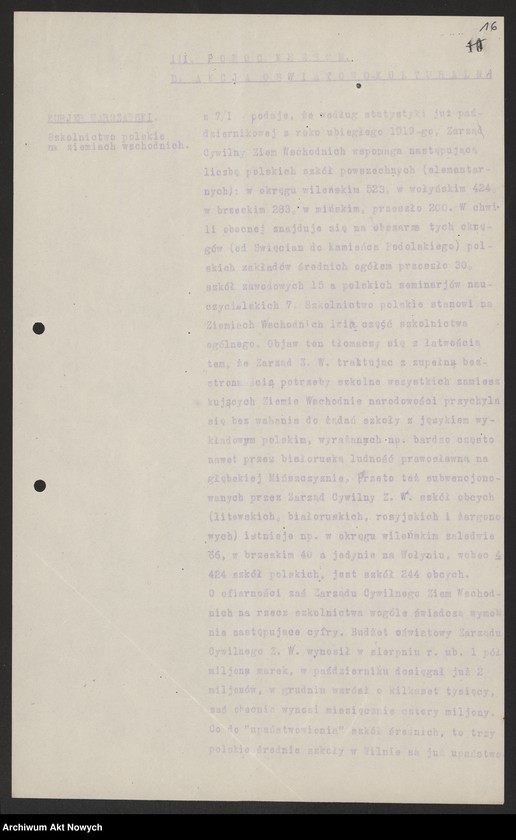 image.from.unit.number "Raporty z prasy polskiej w spr. Kresów Polskich dwutygodniowe. T. I"