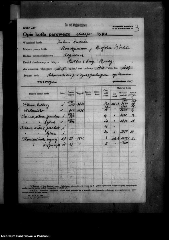 image.from.unit.number "Cegielnia parowa w Rostępniewie powiat rawicki A. Andrea nr woj. kotła 795"