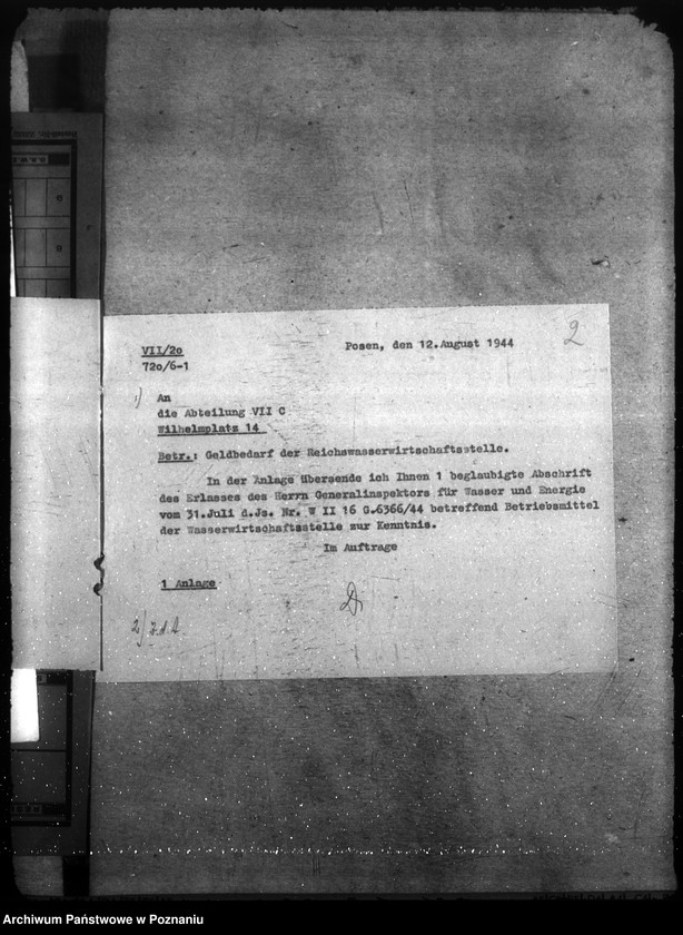 Obraz 6 z jednostki "Reichswasserwirtschaft im Gebiet der Warthe und Oder"