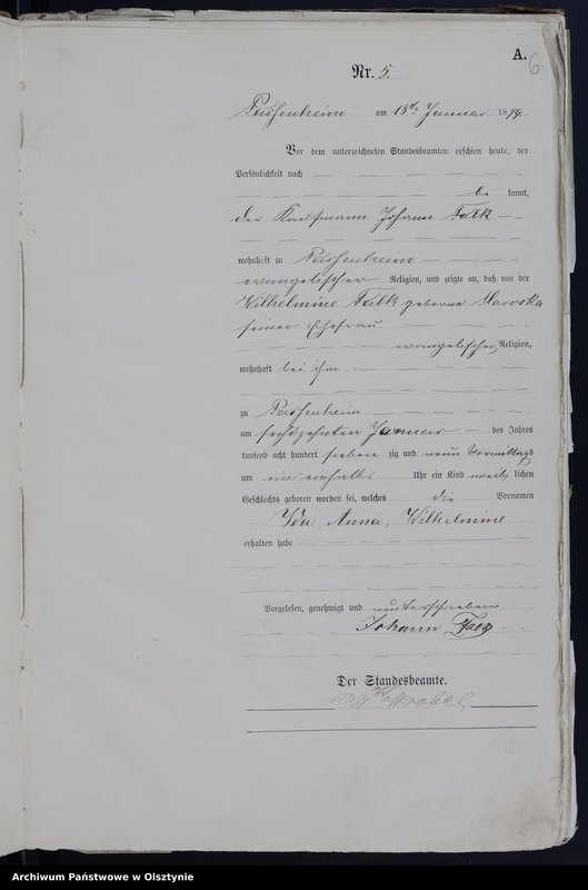 image.from.unit.number "Geburts-Haupt-Register Nr 1 - 75"