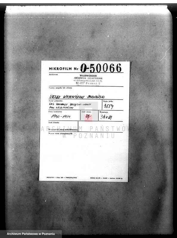 Obraz 2 z jednostki "Las gromady Belęcin-Nowy powiat leszczyński"