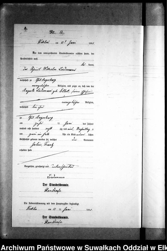 image.from.unit.number "Geburts-Neben-Register des Preussischen Standes-Amtes Kehlen Kreis Angerburg"