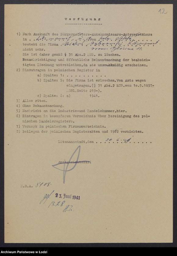 Obraz 14 z jednostki "Michal Dombrowski- sklep spożywczy, kolonialny i owocowy"