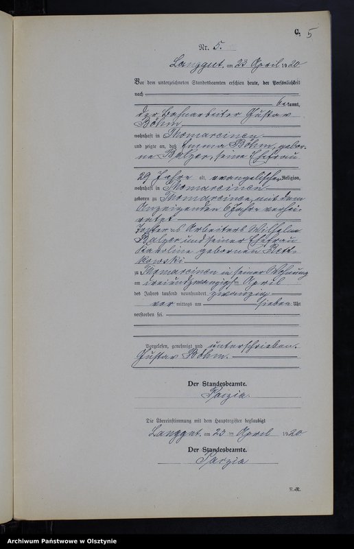 image.from.unit.number "Sterbe-Neben-Register Nr 1 - 23"