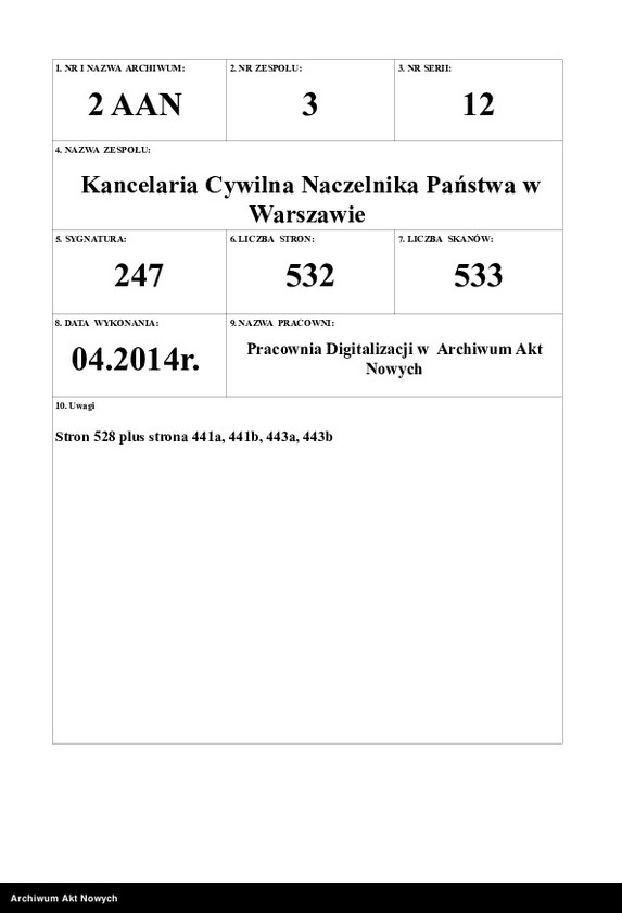 Obraz 1 z jednostki "Podania (skargi i zażalenia), tom X"