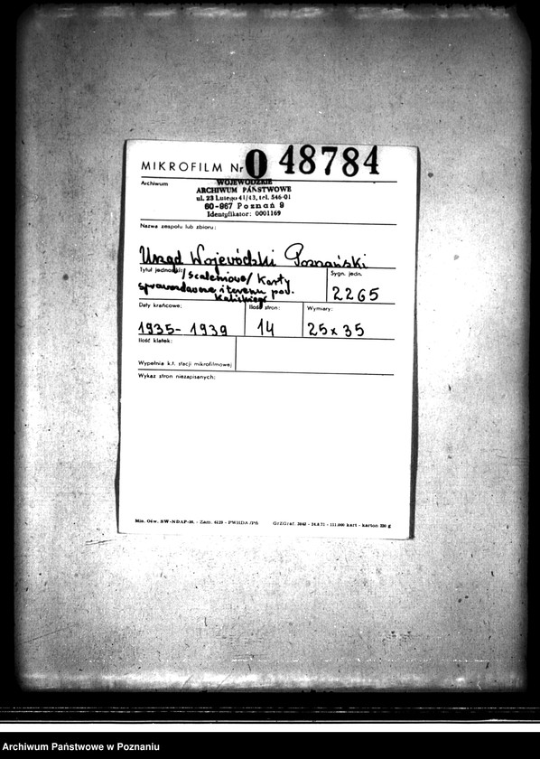 Obraz 2 z jednostki "/Scaleniowe/ karty sprawozdawcze i terenu powiatu kaliskiego"