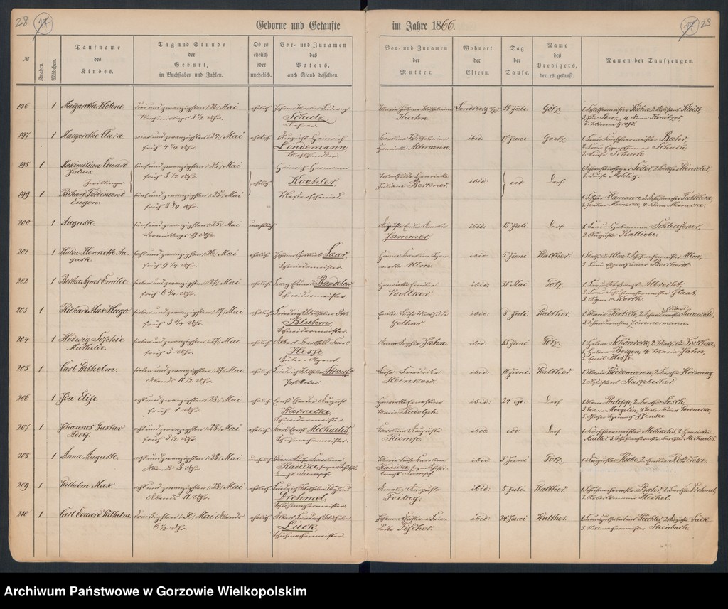 image.from.unit.number "Duplikate der Hauptkirche zu Landsberg an der Warthe (zawiera też księgę zgonów Konkordienkirche z 1866 r.)"