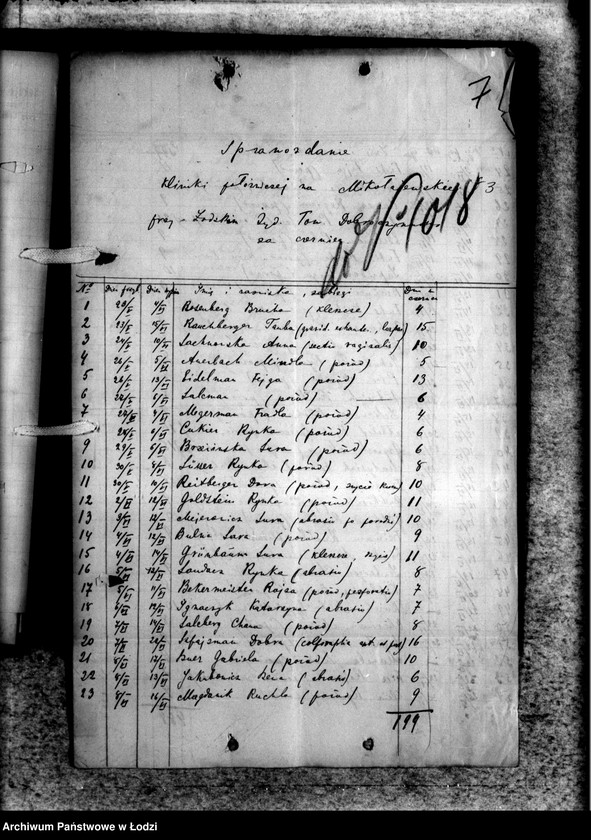 Obraz 10 z jednostki "Dowody Żydowskiego Przytułku Położniczego"