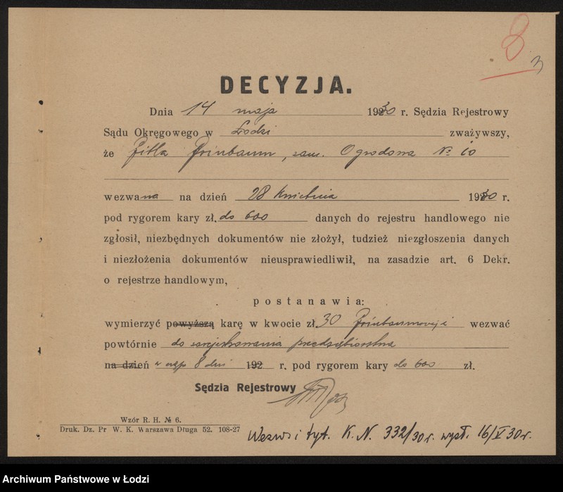 Obraz 5 z jednostki "Gitla Grynbaum- drobna sprzedaż mięsa"