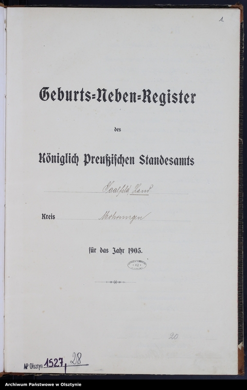 Obraz 3 z jednostki "Geburts-Neben-Register Nr 1 - 66"