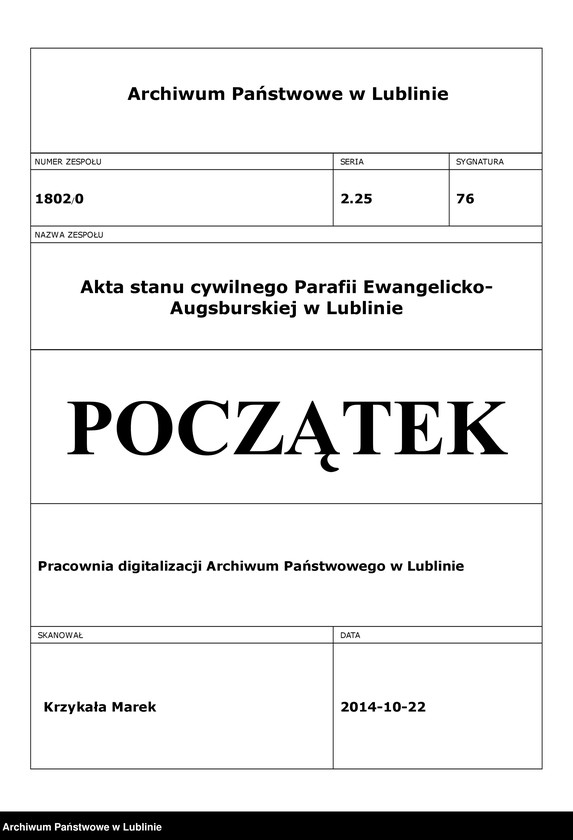 Obraz 1 z jednostki "Raptularz aktów małżeństw"