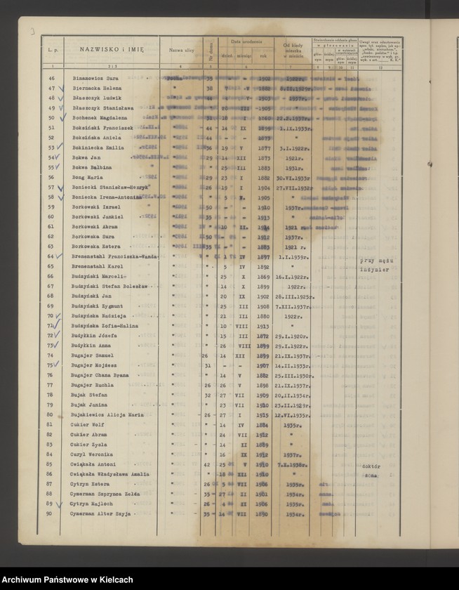 image.from.unit.number "Spis wyborców Rady Miejskiej uprawnionych do głosowania przy wyborze radnych miejskich i ich zastępców, Okręg wyborczy Nr I. Obwód Nr 1"