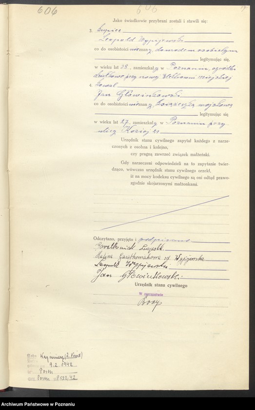 Obraz 19 z jednostki "Księga miejscowa małżeństw tom III [Rejestr główny małżeństw]"
