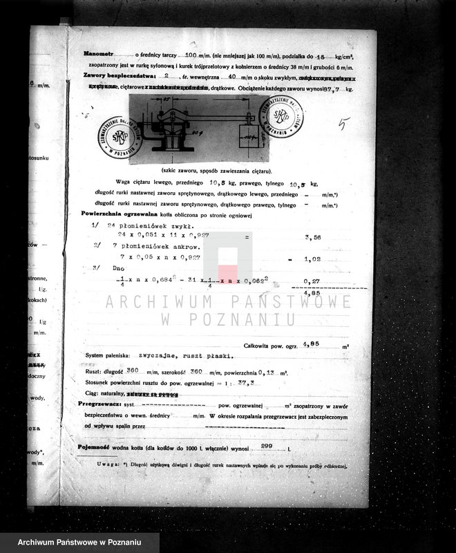 Obraz 9 z jednostki "Mleczarnia w Solcu pow chodzieski własność właściciel Piętyszek, kocioł nr fabryczny 88, nr woj. 6428"